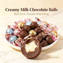 Individually Bite-Sized Milk-Filled Chocolate Balls with Creamy Core & Crispy Shell Suitable for School Snacks, Lunchboxes, Commute - Portable Milk-Filling Treats, Milk Confectionery for On-the- (Dairy Allergen Warning)