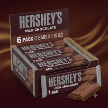 Hershey's Milk Chocolate Full Size Candy Bar, 1.55 oz, 6 pack
