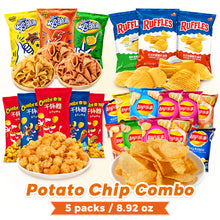 Lay'S 5-pack Random Big Gift Set 253g/8.92oz, 1 Pack Of RUFFLES, 1 Pack Of Lay'S Chips, 1 Pack Of Cheetos Crunchy, 2 Packs Of Cheetos Cheezy Puffs, Puffed Snacks, Food And Snacks, Must-have Snacks For Camping And Picnics, Office Leisure Snacks