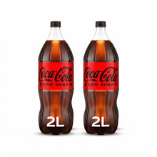 (2 Pack) Coca-Cola Zero Sugar Soda Pop Bottle, 2 Liters