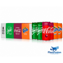 Coca-Cola Flavors Mini Cans Variety Pack, 7.5 fl oz Mini Soda Cans, 8 Pack Assorted Soft Drinks, Refreshing Carbonated Beverage Variety for Parties, Gatherings, Office & Everyday Enjoyment