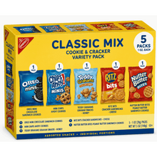 Nabisco Classic Mix Cookie & Cracker Variety Pack, 1 oz., 5 pk., Assorted Snacks, Individual Portions