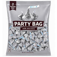 Silver Foiled Classic Milk Chocolate Hersys Kises - 2 Pounds approx 200 pieces of Chocolate Candy Individually Wrapped - Ideal for Snacking and Sharing wit Family & Friends - Halloween Candy, Bulk Candy Individually Wrapped