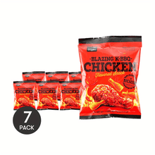 GUGEN, Blazing K-BBQ Chicken Flavored Snack 14.77oz - 7 Packs of Delicious Korean BBQ Treats