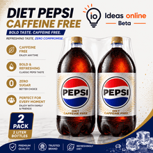 Diet Pepsi Cola Caffeine Free Soda Pop, 2 Liter Bottle. (pack of 2)
