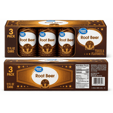 (Pack of 2) Great Value Root Beer Soda Pop, 12 fl oz, 6 Pack Cans.