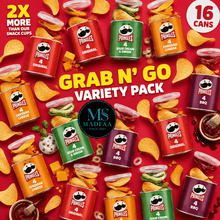 Pringles Potato Crisps Variety Pack, 16 Count Snack Cups, Assorted Flavor Crunchy Chips, Individually Portioned Single Serve Snacks Lunch Boxes, Work Snacks, Travel, Party Favors, Movie Nights & On-the-Go Convenience