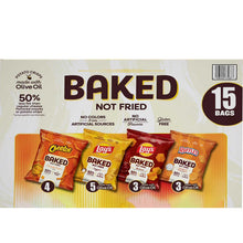 Frito-Lay Oven-Baked Snacks Variety Pack—featuring individually wrapped portions of Cheetos Baked Crunchy Cheese, Lay’s Oven Baked Original, Lay’s Oven Baked Barbecue, and Lay’s Oven Baked Cheddar & Sour Cream