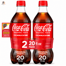 (2 Pack) Coca-Cola Soda Pop Bottle, 20 fl oz