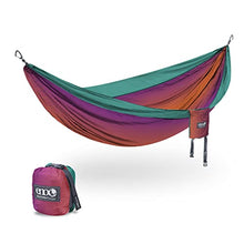 ENO DoubleNest Lightweight Camping Hammock, Aqua/Sapphire/Amber — Complimentary Gift with $139+ Orders; If the Gift Is Out of Stock or Its Price Rises, Order Cancelled with Full Refund Before Shipment