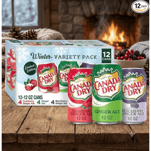 Canada Dry Seasonal Soda Collection, Assorted Winter Flavors, 12 fl oz Beverage Cans, 12-Pack