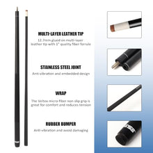 GSE 58" 2-Piece Fiberglass Graphite Composite Billiard Pool Cue Sticks — Complimentary Gift with $68+ Orders; If the Gift Is Out of Stock or Its Price Rises, Order Cancelled with Full Refund Before Shipment