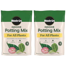 Miracle-Gro Indoor Potting Mix for All Plants, 6 qt., 2-Pack — Complimentary Gift with $37+ Orders; If the Gift Is Out of Stock or Its Price Rises, Order Cancelled with Full Refund Before Shipment