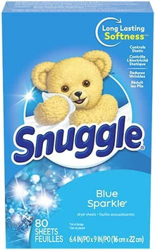 Snuggle 240 Dryer Sheets - Blue Sparkle (3 Packs of 80 Sheets) — Complimentary Gift with $63+ Orders; If the Gift Is Out of Stock or Its Price Rises, Order Cancelled with Full Refund Before Shipment
