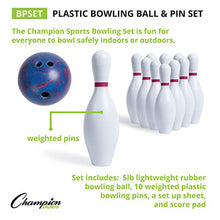 Champion Sports Weighted Plastic Bowling Pin Set — Complimentary Gift with $132+ Orders; If the Gift Is Out of Stock or Its Price Rises, Order Cancelled with Full Refund Before Shipment