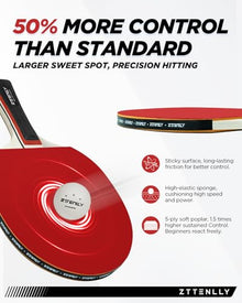 Ping Pong Paddles with Balls - Better Control & Sticky Inverted Rubber - Tabl... — Complimentary Gift with $45+ Orders; If the Gift Is Out of Stock or Its Price Rises, Order Cancelled with Full Refund Before Shipment