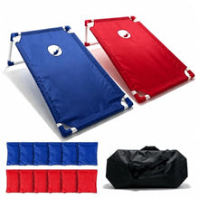 Portable Cornhole Set – PVC Framed Outdoor Game with 2 Boards, 12 Bean Bags &... — Complimentary Gift with $41+ Orders; If the Gift Is Out of Stock or Its Price Rises, Order Cancelled with Full Refund Before Shipment