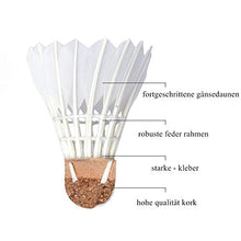 12 Pcs White Goose Feather Badminton Shuttlecocks – Badminton Birdies Natural... — Complimentary Gift with $35+ Orders; If the Gift Is Out of Stock or Its Price Rises, Order Cancelled with Full Refund Before Shipment
