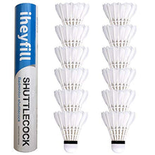 12 Pcs White Goose Feather Badminton Shuttlecocks – Badminton Birdies Natural... — Complimentary Gift with $35+ Orders; If the Gift Is Out of Stock or Its Price Rises, Order Cancelled with Full Refund Before Shipment