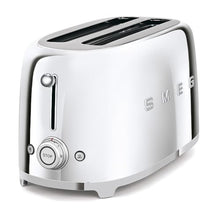 Smeg TSF02 4-Slice Long Slot Toaster, Retro Stainless Steel, 6 Browning Levels — Complimentary Gift with $412+ Orders; If the Gift Is Out of Stock or Its Price Rises, Order Cancelled with Full Refund Before Shipment