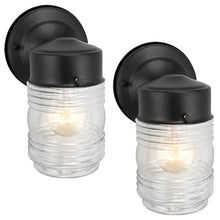Design House Jelly Jar Outdoor Wall Light, Matte Black — Complimentary Gift with $44+ Orders; If the Gift Is Out of Stock or Its Price Rises, Order Cancelled with Full Refund Before Shipment