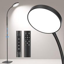 PACOVY Adjustable Height LED Floor Lamp, 120 LEDs, Remote & Touch Control, Black — Complimentary Gift with $88+ Orders; If the Gift Is Out of Stock or Its Price Rises, Order Cancelled with Full Refund Before Shipment