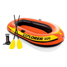 INTEX Explorer 3-Person Inflatable Fishing Boat with Oars — Complimentary Gift with $88+ Orders; If the Gift Is Out of Stock or Its Price Rises, Order Cancelled with Full Refund Before Shipment