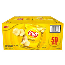 Lay’s Classic Potato Chips, 50 Count (1 oz Bags) – Single-Serve Snack Packs Made with Potatoes, Oil & Salt, Perfect for Lunches, Offices, Parties & On-the-Go Snacking