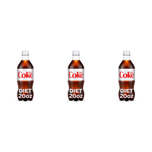 (3 Pack) COCA-COLA Diet Coke Soda Pop Bottle, 20 fl oz