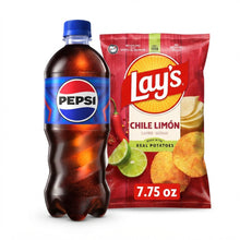 Pepsi Cola & Lay’s Chile Limón Snack Combo, Refreshing Soda & Zesty Potato Chips, 20 fl oz + 7.75 oz, 2 Pack