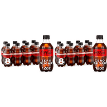 COCA-COLA Zero Sugar Soda Pop Bottles, 12 fl oz, 8 Pack
