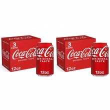 (Pack of 2) Coca-Cola Soda Pop Fridge Pack Cans, 12 fl oz, 6 Pack.