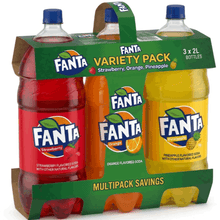 Fanta Soda Variety Pack – Orange, Pineapple & Strawberry Flavors | 2 Liter Bottles (3 Pack Total)