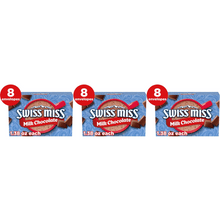 Pack of 3 Swiss Miss Milk Chocolate Hot Cocoa Mix, 1.38 oz, 8-Count Envelopes, Rich & Creamy Hot Chocolate Drink Mix, Individual Single-Serve Packets