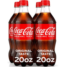 (Pack 4) Coca-Cola Soda Pop Bottle, 20 fl oz