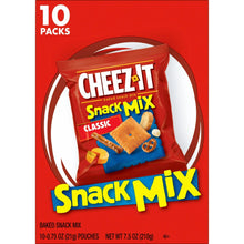 Cheez‑It Snack Mix 10 Count – Classic Cheesy Baked Snack Mix with Pretzels, Mini Crackers & Rice Puffs, Individually Wrapped Snack Packs