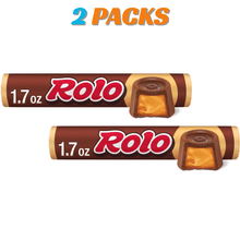Chocolate Caramel Candy Rolls – Creamy Chocolate with Soft Caramel Filled Bite Size Treats, Pack 2, 1.7 oz Each
