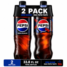 Pepsi Zero Sugar Soda Cola & Wild Cherry Cola Combo, 1.25L + 20 fl oz Bottles, 2 Pack