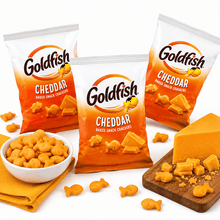Goldfish Cheddar Cheese Snack Crackers Multi-Pack Tray, Baked Crunchy Crackers, Cheesy Lunch Box Snacks, Party Snacks & Travel Treats for Kids and Adults