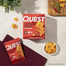 4 Count Spicy Cheese Crackers, 10g Protein Snack Crackers, 5g Net Carbs, Savory Crunchy Snacks for Work, Travel, School and Everyday Snacking