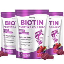 Women'S Hair Health Soft Chewable Gummies, Women'S Hair Supplement, With Vitamin B6 & B12, Collagen, Biotin, Keratin, Hair Nutrition Vitamins, Delicious Mixed Berry Flavor, Hair Thick For Women, Men & Kids, Hair Thick Accelerator
