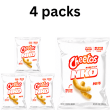 Cheese Flavored Puffed Corn Snacks, Crispy Crunchy Puff Snack, Bulk Ready to Eat Snack for Family Gatherings, School Lunches, Office Break Rooms, Movie Nights and Everyday Snacking, 8 oz Each, 4 Packs