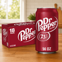 Soda Pop, 14 fl oz, 18 Pack Cans Dr Pepper