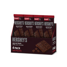 HERSHEY'S Special Dark Mildly Sweet Chocolate Giant Candy Bar, 7.56 oz | 25 Break-Apart Pieces | Rich Dark Chocolate | Shareable Chocolate Bar 4 packs