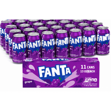Fanta Grape Soda Pop (2 Fridge Pack ) in total 11 cans 13 fl oz each value packs
