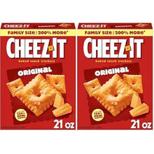 Cheez-It Cheese Crackers, Baked Snack Crackers, Lunch Snacks, Family Size, Original, 21oz Box (1 Box)