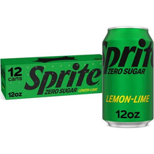 Sprite Zero Sugar Lemon-Lime Caffeine Free Soda Pop Fridge Pack Cans, 12 fl oz, 12 Cans/ Pack