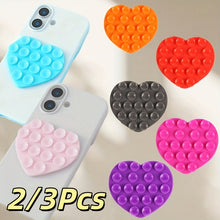 2/3pcs Double-Sided Suction Cup Heart Stickers for Mobile Phones, Strong Adsorption, Multifunctional Mobile Phone Suction Cups