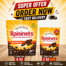 Raisinets Gluten-Free California Milk Chocolate Covered Raisins (1-Pack: 6 oz + 2 oz Free Extra = 8.0 oz)