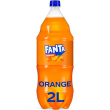 Orange Flavored Carbonated Soft Drink Bottle, Fizzy Soda Beverage 2 Liter